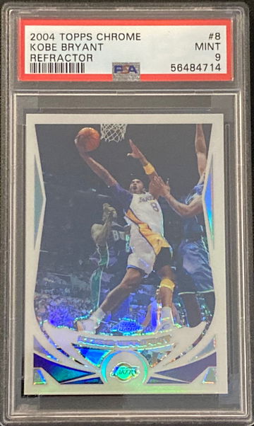 2004-05 Topps Chrome Kobe Bryant Refractor PSA 9 MINT #8 Lakers