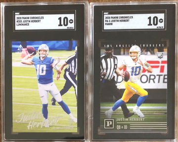 Lot of 2 - Justin Herbert 2020 Chronicles RC - SGC 10