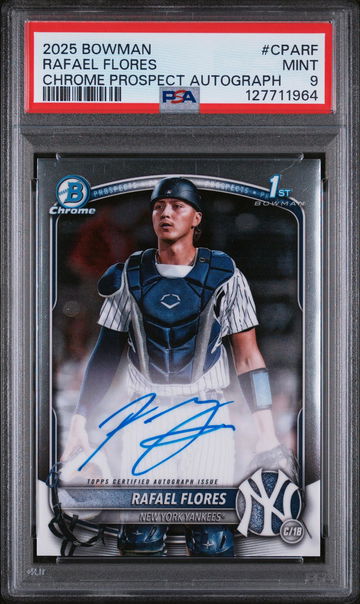 2025 Bowman Chrome Prospect Autograph Rafael Flores #CPARF PSA 9