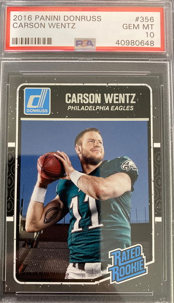 Carson Wentz 2016 Donruss PSA 10