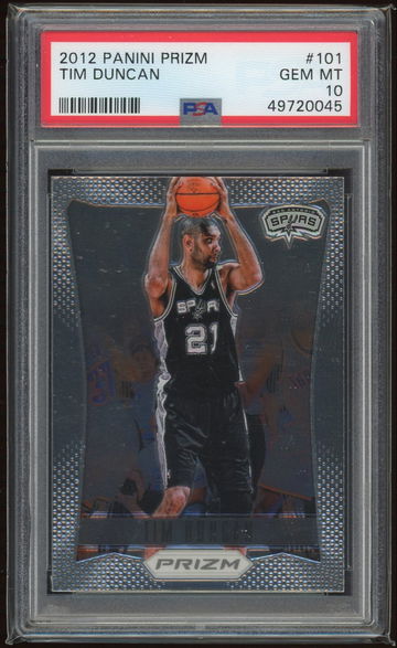2012 Panini Prizm Tim Duncan PSA 10
