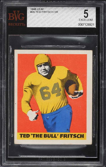 1948 Leaf Football Ted Fritsch #35 BROWN FOOTBALL BGS 5