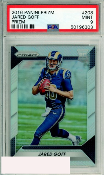 2016 PANINI PRIZM JARED GOFF #208 SILVER PRIZM ROOKIE RC PSA 9 MINT