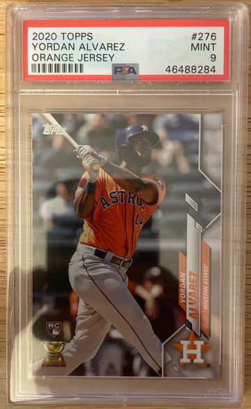 2020 Topps Yordan Alvarez Orange Jersey RC PSA 9