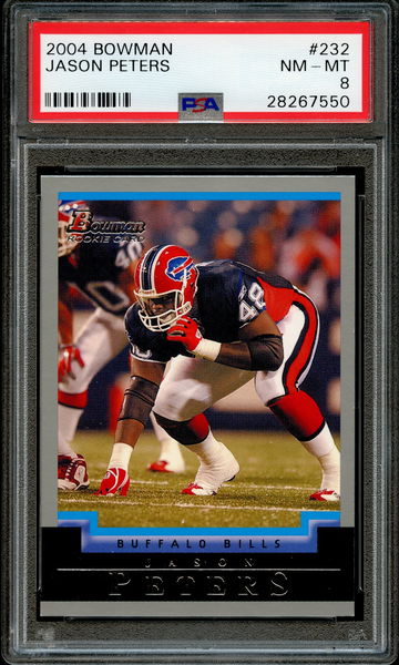 Jason Peters 2004 Bowman Rookie PSA 8