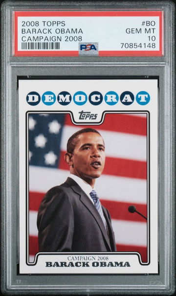2008 Topps Barack Obama Campaign #C08-BO PSA 10 GEM MINT 