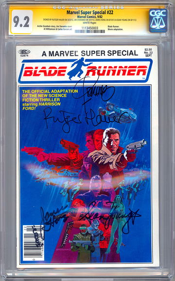 MARVEL SUPER SPECIAL #22 CGC-SS 9.2 HAUER YOUNG HONG STERANKO BLADE RUNNER 1982