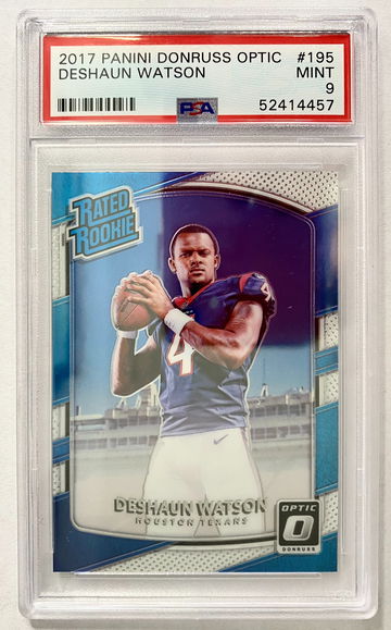 2017 Panini Donruss Optic DESHAUN WATSON RC rookie card PSA 9