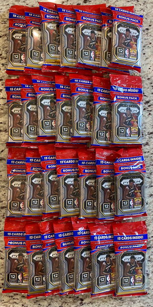 (28) 2020-21 Prizm Basketball Cello Pack 