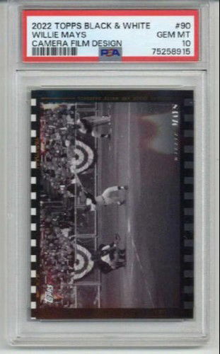 2022 TOPPS BLACK & WHITE CAMERA FILM DESIGN WILLIE MAYS /25 GIANTS PSA 10 LOW POP