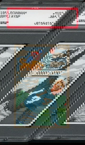 1951 Bowman #102 Bobby Layne PSA 7 NM Detroit Lions University Texas