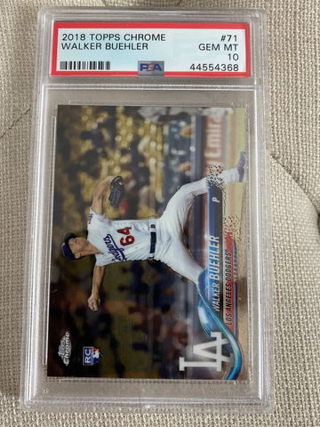 2018 Topps Chrome Walker Buehler RC PSA 10 #71