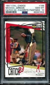 1997 Upper Deck UD Collector's Choice Catch 23 Favorite Pastimes Golf 188 Michael Jordan Bulls PSA 10 Gem Mint