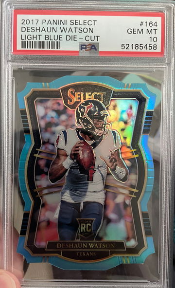 2017 Select Deshaun Watson Blue Die-Cut Rookie /99 PSA 10