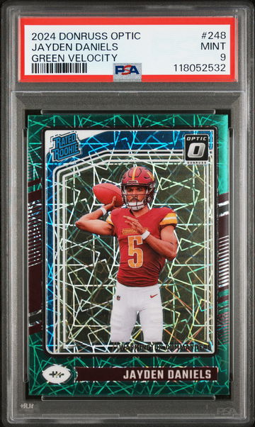 2024 Donruss Optic Rated Rookie Green Velocity Jayden Daniels #248 PSA 9
