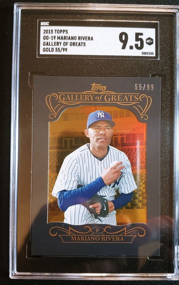 2015 Topps Gallery of Greats GOLD /99 #GG19 Mariano Rivera Yankees SGC 9.5 Mint+