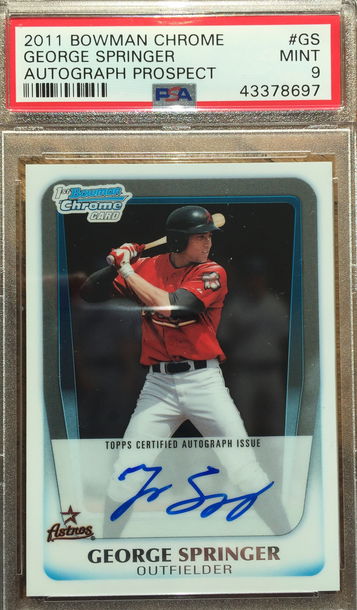 George Springer auto psa 9