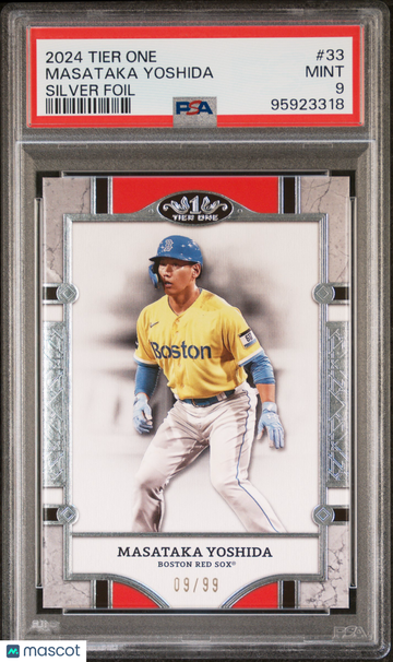 2024 Topps Tier One Masataka Yoshida #33 Silver Foil /99 PSA 9