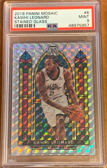 2019 Mosaic Stained Glass Kawhi Leonard PSA 9