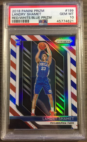 Landry Shamet 2018 Prizm Red White Blue PSA 10