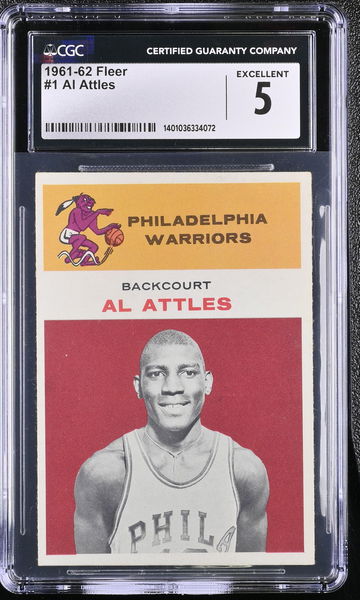 1961-62 FLEER AL ATTLES #1 CGC 5 BK.A3.19