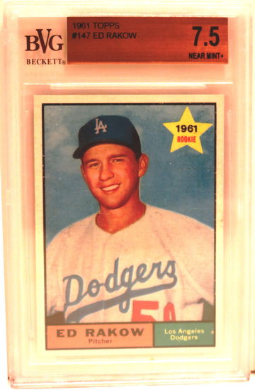 1961 Topps #147 Ed Rakow BVG 7.5 Near Mint +