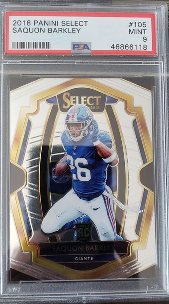 Saquon Barkley 2018 Select Premier Level #105 PSA 9 RC