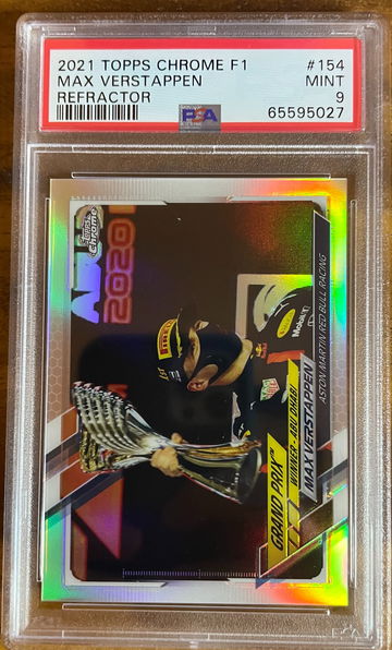 2021 TOPPS CHROME F1 REFRACTOR MAX VERSTAPPEN #154 PSA 9 MINT