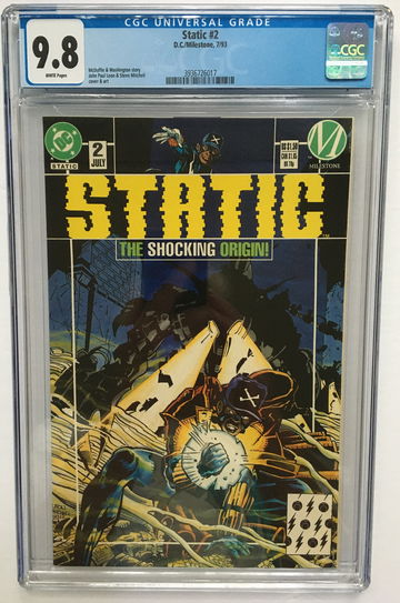STATIC #2 MILESTONE "THE SHOCKING ORIGIN!" CGC 9.8 FREE S/H.