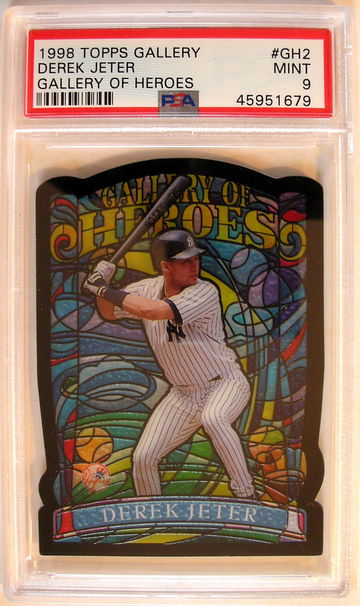 Derek Jeter 1998 Topps Gallery of Heroes PSA 9