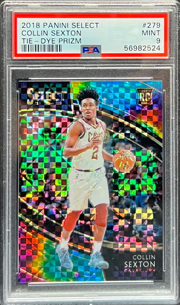 2018 Panini Select Collin Sexton 279 Courtside Tie-Dye Prizm #/25 - PSA 9
