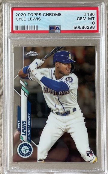 2020 Topps Chrome Kyle Lewis RC PSA 10 #186