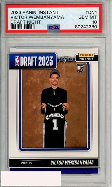 2023 PANINI INSTANT DRAFT NIGHT VICTOR WEMBANYAMA #DN1 PSA 10 RC