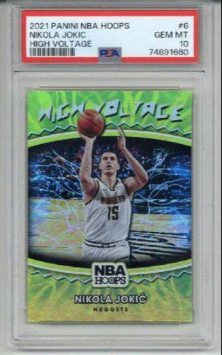 2021 PANINI NBA HOOPS HIGH VOLTAGE #6 NIKOLA JOKIC NUGGETS PSA 10 LOW POP