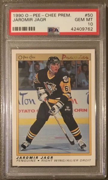 Jaromir Jagr 1990 O-Pee-Chee Premier #50 Rookie RC PSA 10