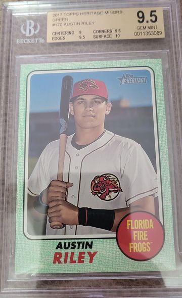 Austin riley minor league green /50