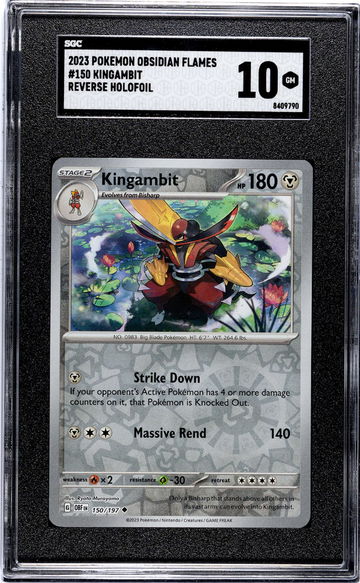 2023 Pokemon Obsidian Flames #150 Kingambit Reverse Holofoil SGC 10