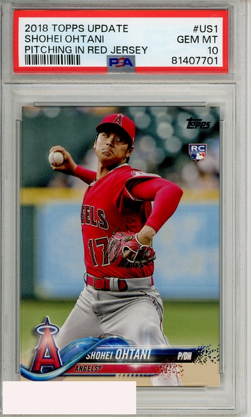 2018 TOPPS UPDATE SHOHEI OHTANI #US1 PSA 10 GEM MT RC