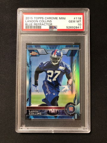2015 Topps Chrome Mini - Landon Collins - Blue Refractor PSA 10 Gem Mint 