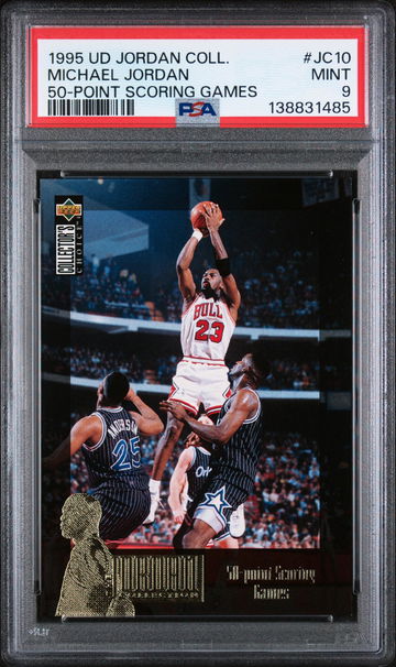 1995 Collector's Choice Jordan Collection 50 Point Scoring Games Michael Jordan #JC10 PSA 9