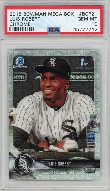 Luis Robert RC 2018 Bowman Mega Box Chrome PSA 10 #21 Rookie