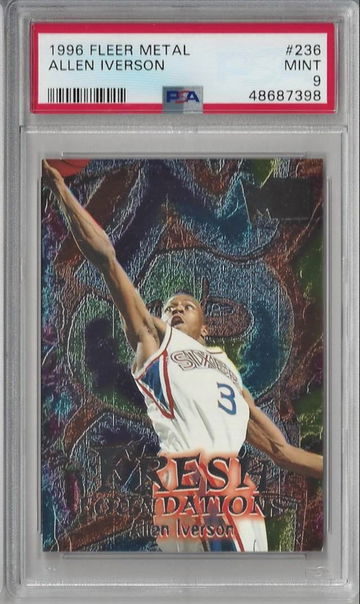 1996 Fleer Metal Allen Iverson PSA 9