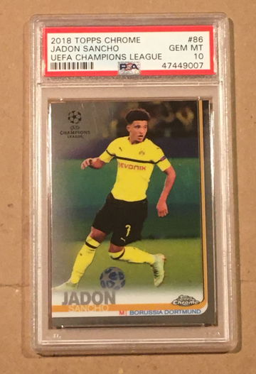 2018 Topps Chrome Jadon Sancho Rookie PSA 10