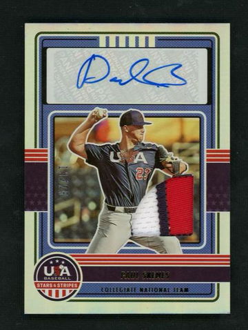 2023 Panini USA Stars & Stripes Collegiate NT Paul Skenes #CNTS-PS Patch Auto/74