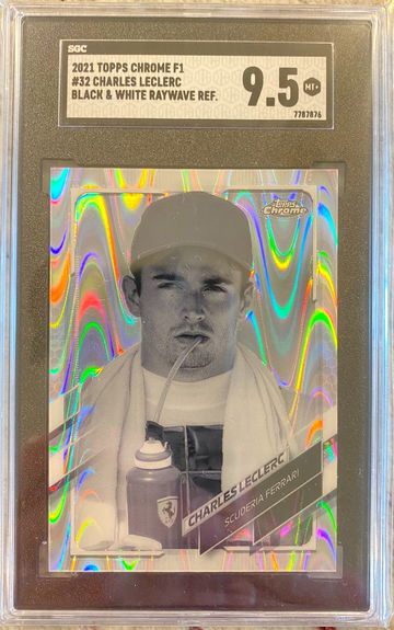 2021 Topps Chrome F1 Charles Leclerc #32  B&W Raywave