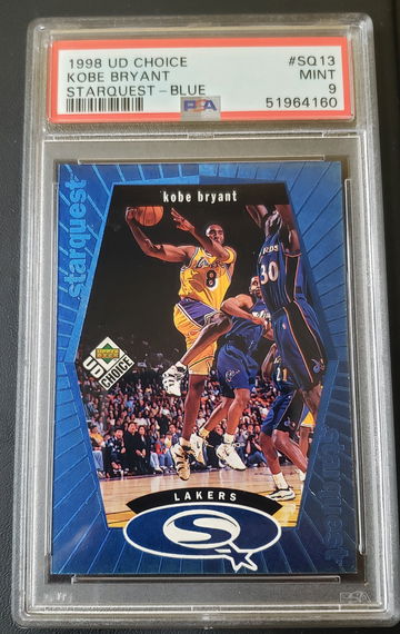 1998-99 UD CHOICE STARQUEST BLUE KOBE BRYANT #SQ13 PSA 9 MINT 