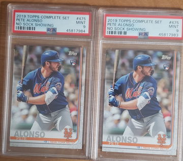 2019 TOPPS PETE ALONSO COMPLETE SET PSA 9 2 CARDS 475