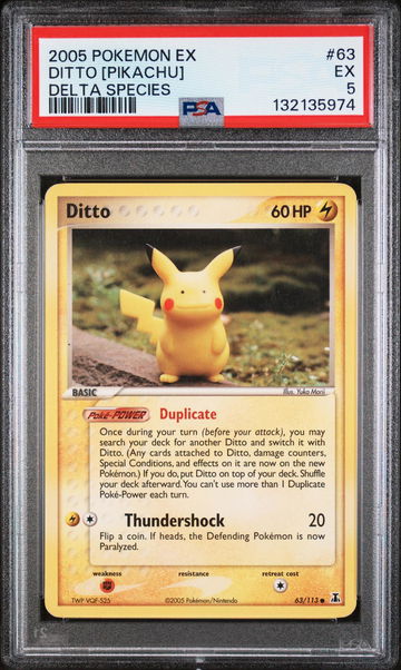 2005 Pokemon Ex Delta Species Ditto #63 PSA 5