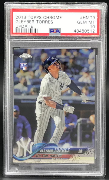 2018 Topps Chrome Update Gleyber Torres HMT9 PSA 10
