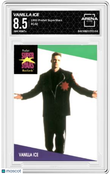 1991 ProSet SuperStars MusicCards Vanilla Ice #142 Arena Club 8.5